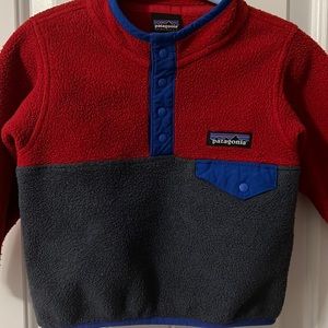 Toddler Patagonia Red/Navy/Gray pullover